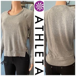 New Athleta No Rush Crew Sweatshirt Med Retail $89